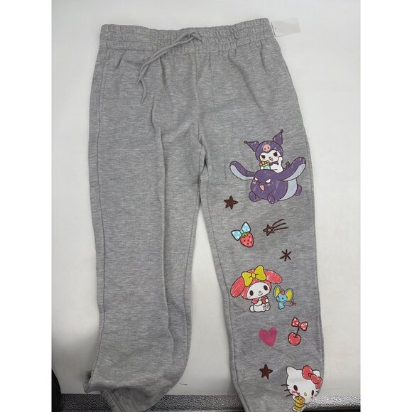 Hello Kitty & Friends Womens L 12-14 Gray Sweatshirt Joggers 2pc Set New - Picture 7 of 7